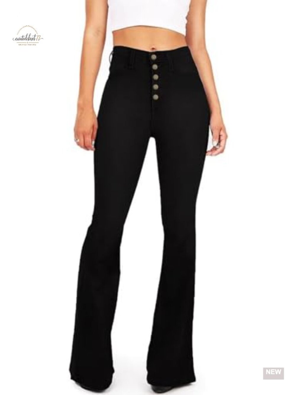 Women's Flare Jeans High Waisted Bell Bottom Bootcut Stretch Slimming Pants
